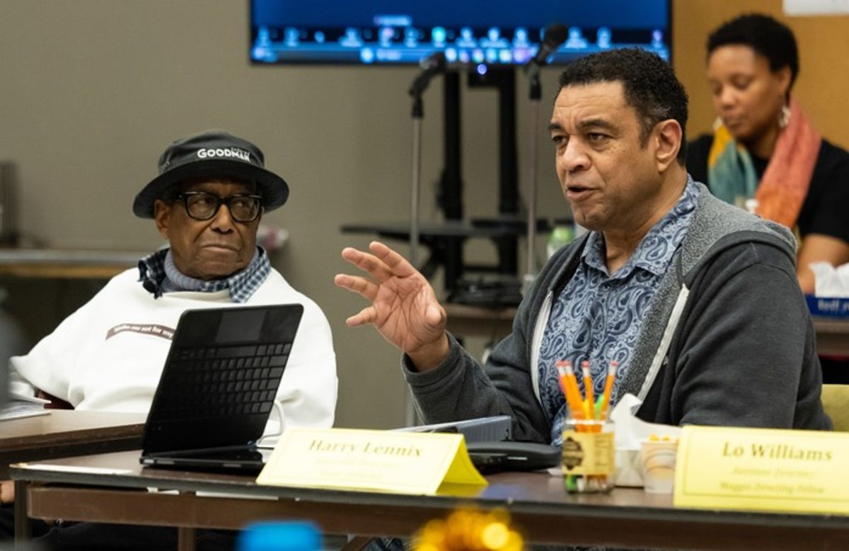 Chuck Smith, Harry Lennix, Malkia Stampley at 