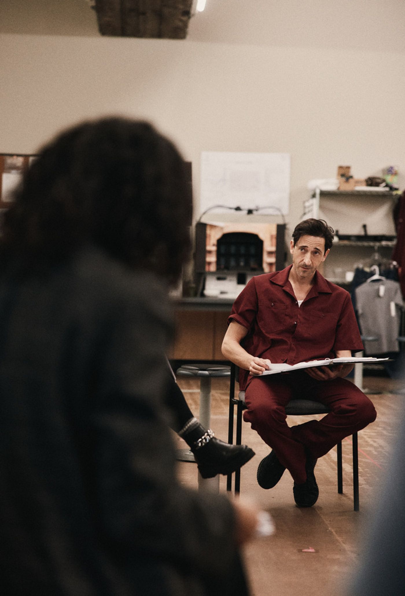Photos: Adrien Brody and Tessa Thompson in Rehearsal for THE FEAR OF 13  Image