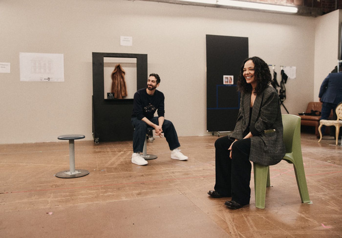 Photos: Adrien Brody and Tessa Thompson in Rehearsal for THE FEAR OF 13  Image
