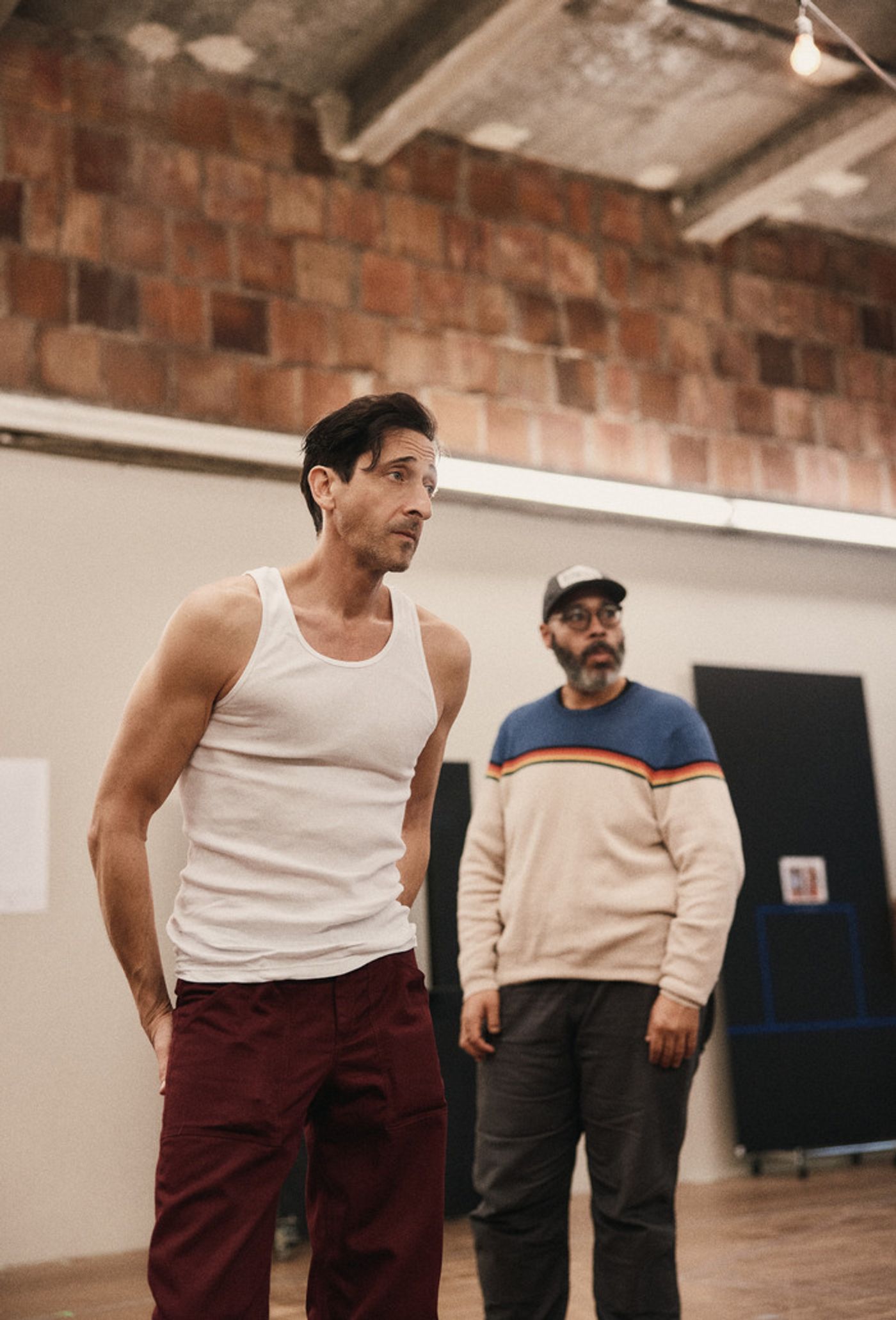 Photos: Adrien Brody and Tessa Thompson in Rehearsal for THE FEAR OF 13  Image