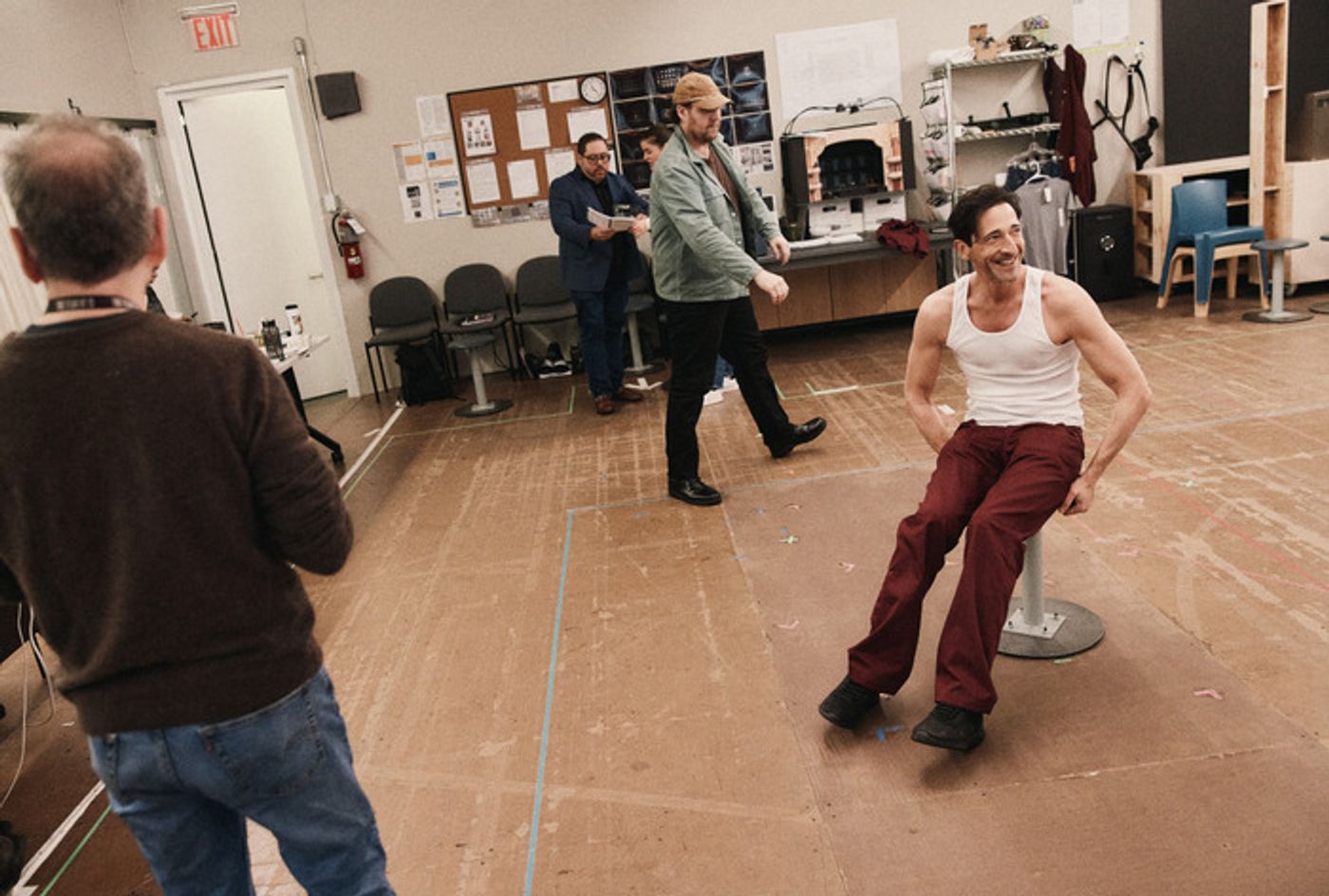 Photos: Adrien Brody and Tessa Thompson in Rehearsal for THE FEAR OF 13  Image