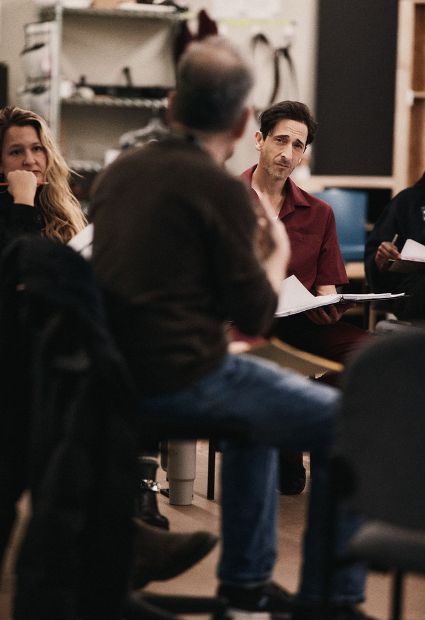 Photos: Adrien Brody and Tessa Thompson in Rehearsal for THE FEAR OF 13  Image