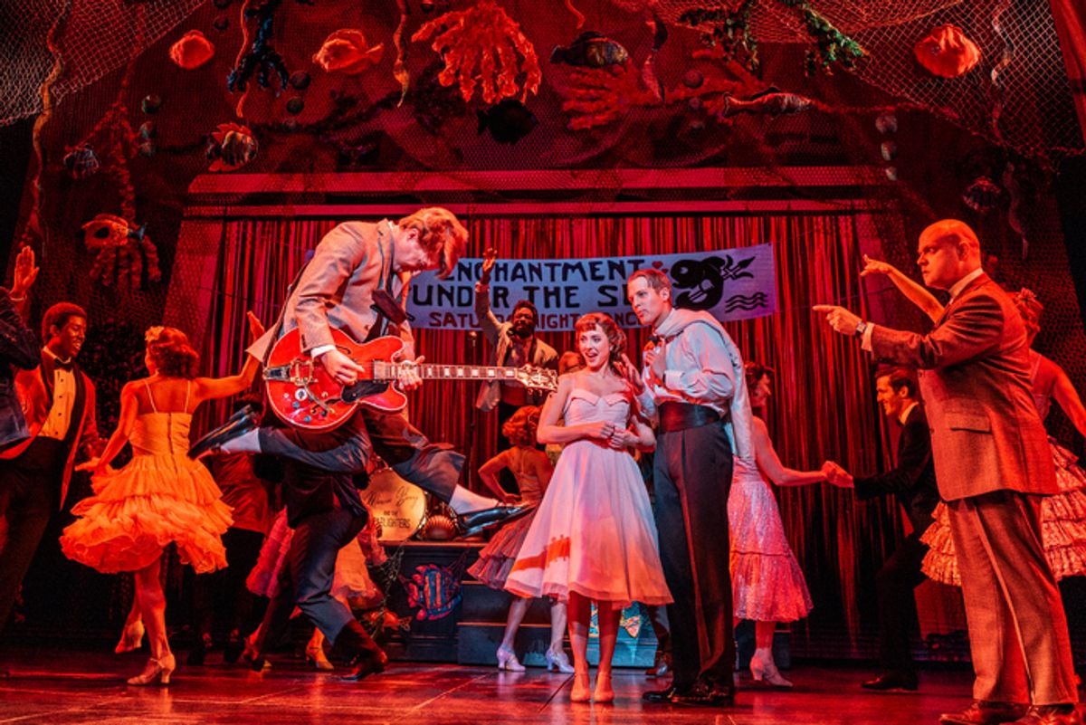 Lucas Hallauer and the cast at 