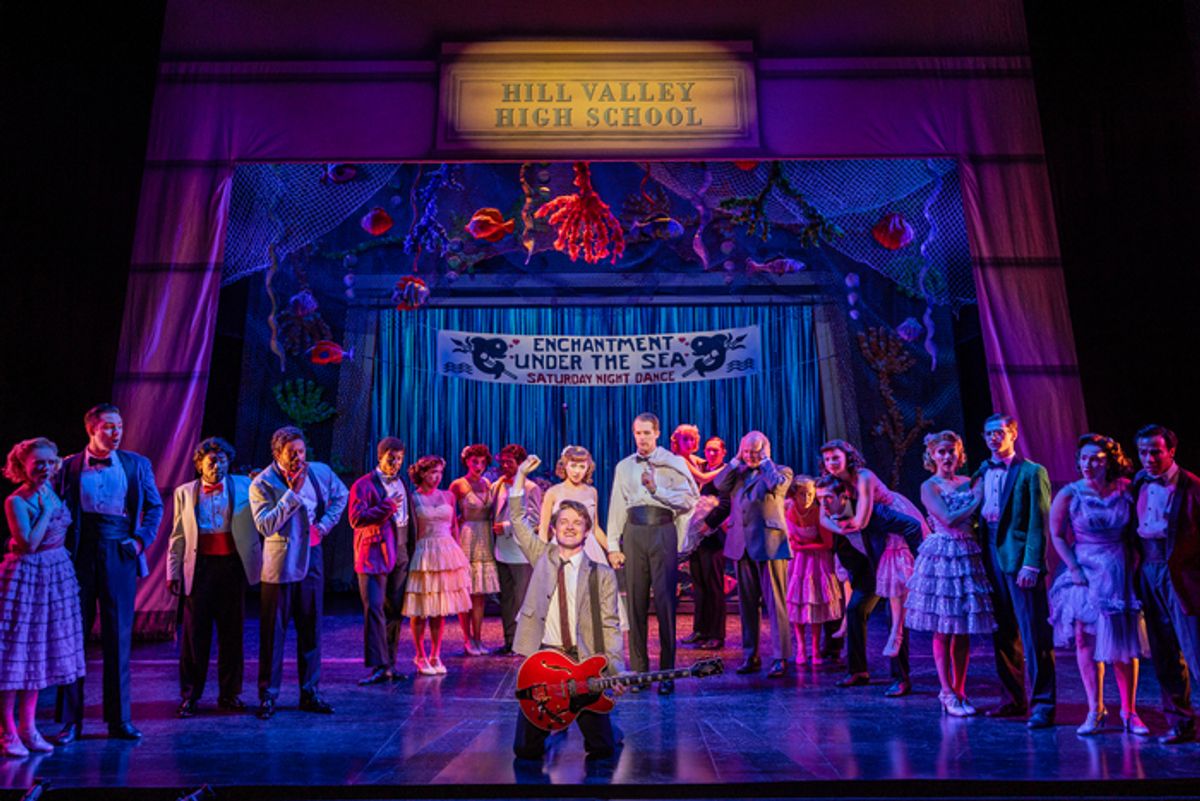 Lucas Hallauer and the cast at 