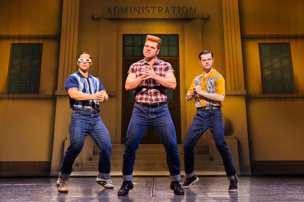 Zahary Bigelow, Nathaniel Hackmann, and Braden Allen King and the cast at 