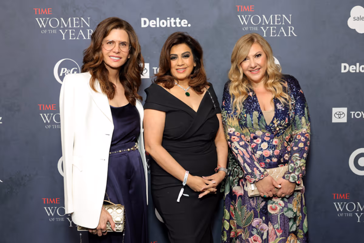 Desiree Gruber, guest and Viktoria Degtar,  at 