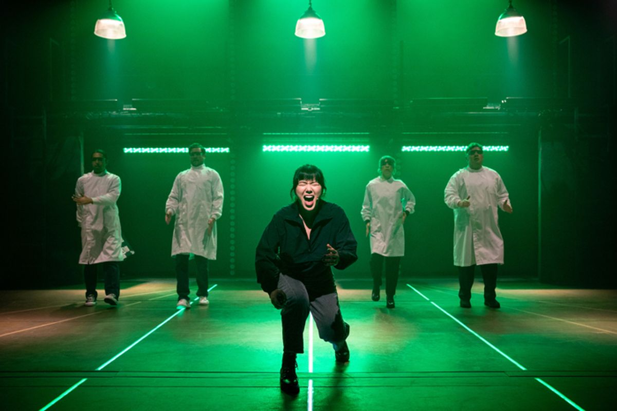 Mia Pak with Tyler Dobies, Preston Truman Boyd, Erin Weaver, and Joshua Morgan at 