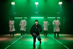 Mia Pak with Tyler Dobies, Preston Truman Boyd, Erin Weaver, and Joshua Morgan Photo