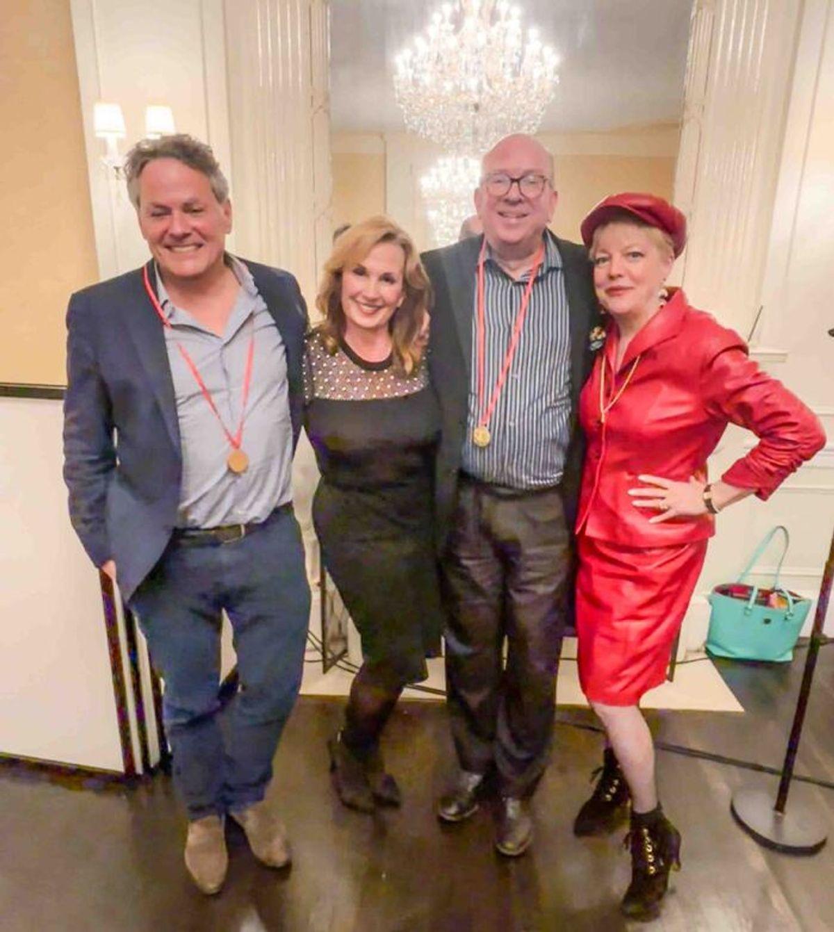 Adam Guettel, Raissa Katona Bennett, Rev. Father Tom Fraser, KT Sullivan at 