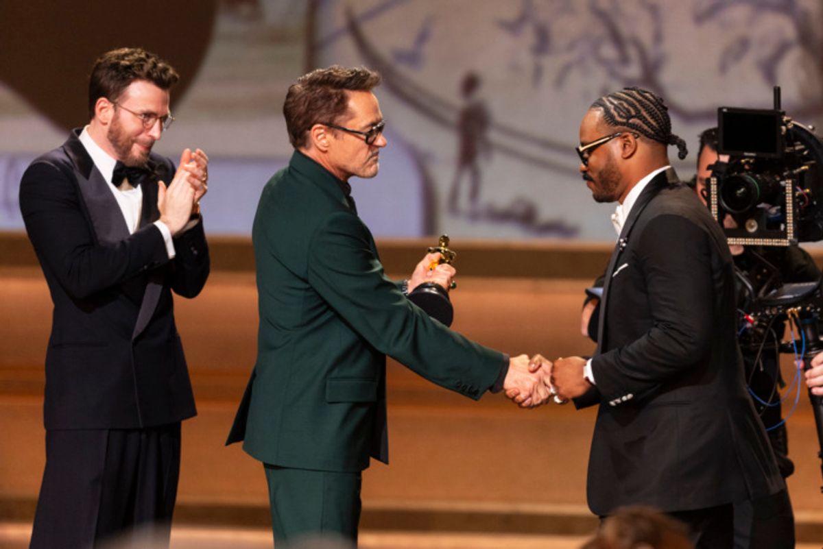 CHRIS EVANS, ROBERT DOWNEY JR., RYAN COOGLER at 