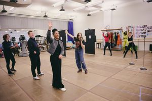 Jennifer Rias and members of the company @ BroadwayWorld Jennifer Rias and members of the company Photo