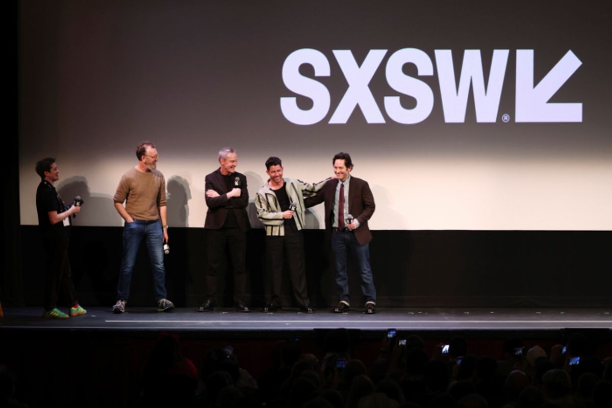 Jim Kolmar, John Carney, Peter McDonald, Nick Jonas and Paul Rudd  at 