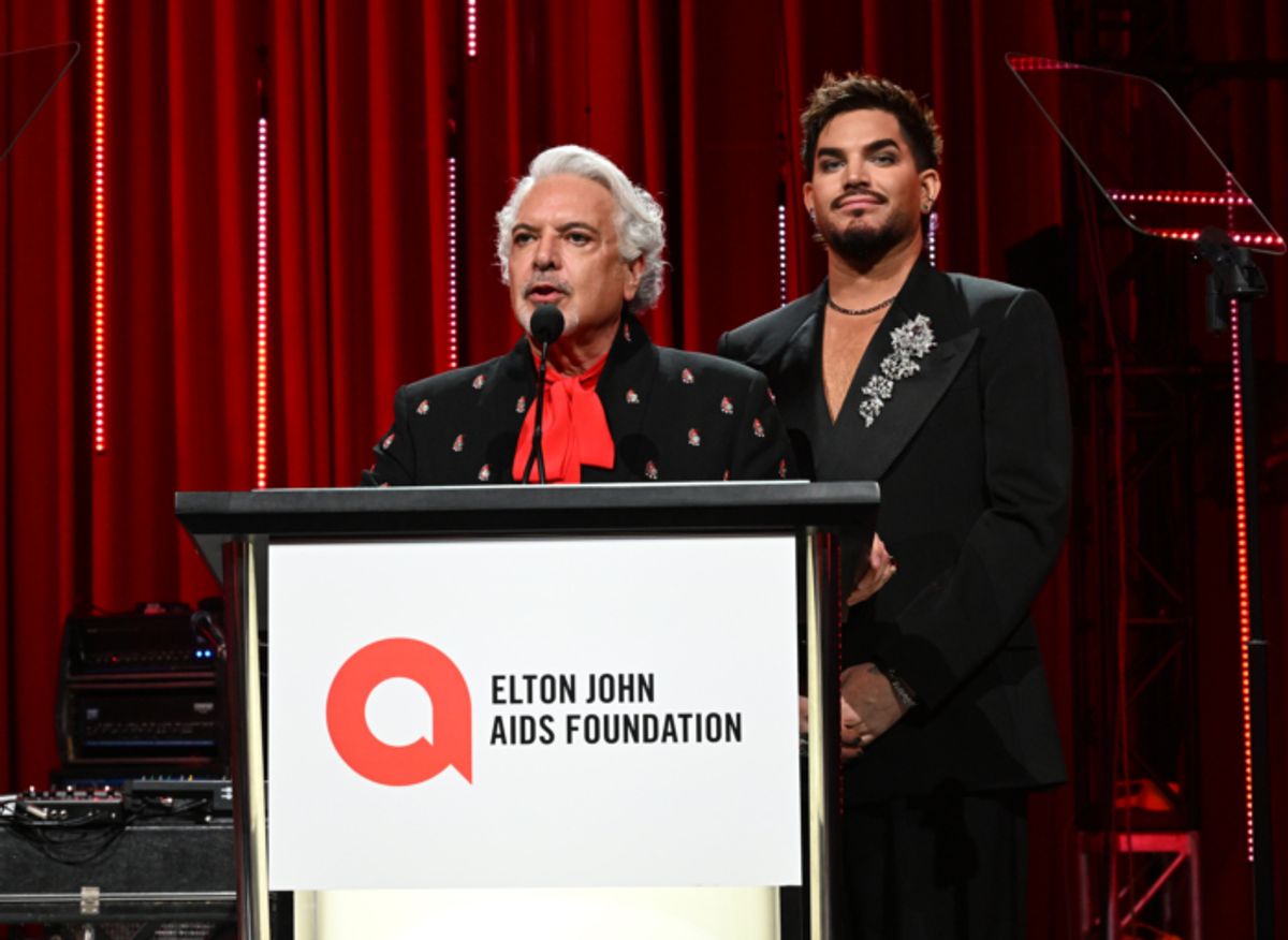 Henry R. Muñoz III and Adam Lambert at 