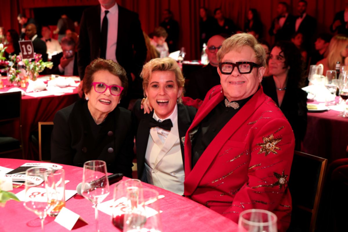 Billie Jean King, Brandi Carlile and Elton John  at 