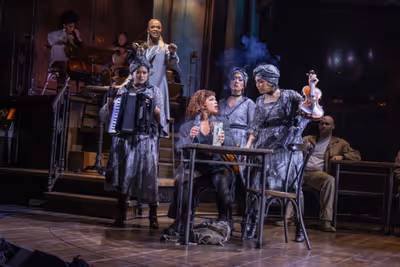 J. Harrison Ghee, Jordan Tyson, and the Company  Photo