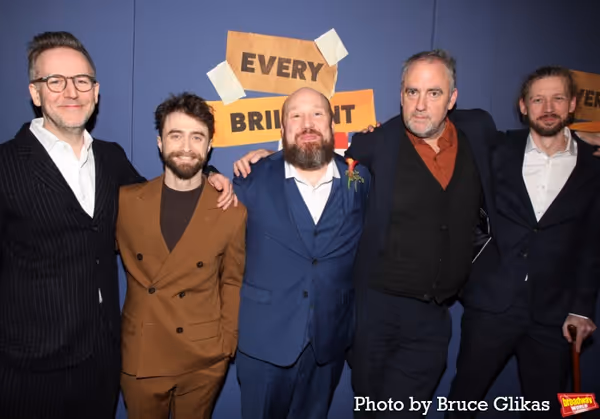 Duncan MacMillan, Daniel Radcliffe, Jonny Donahoe, Jeremy Herrin and Paddy Gervers Photo