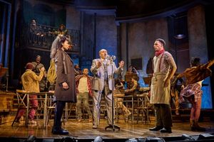 Bethany Antonia, Clive Rowe, Marley Fenton & the cast of Hadestown. © Brinkhoff-Moeg Photo