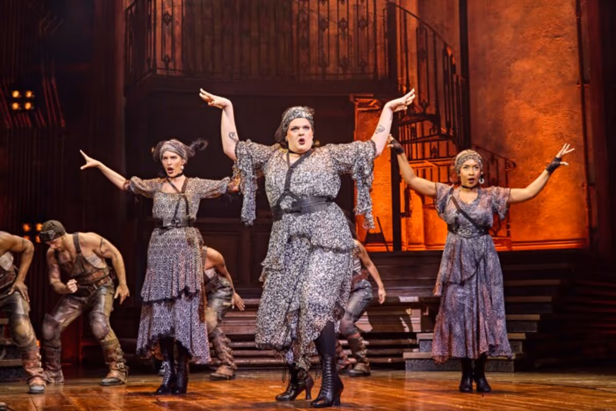 Melanie Bright, Spike Maxwell & Lauran Rae in Hadestown. © Brinkhoff-Moegenburg at Photos: First Look at Bethany Antonia, Marley Fenton & More in  HADESTOWN