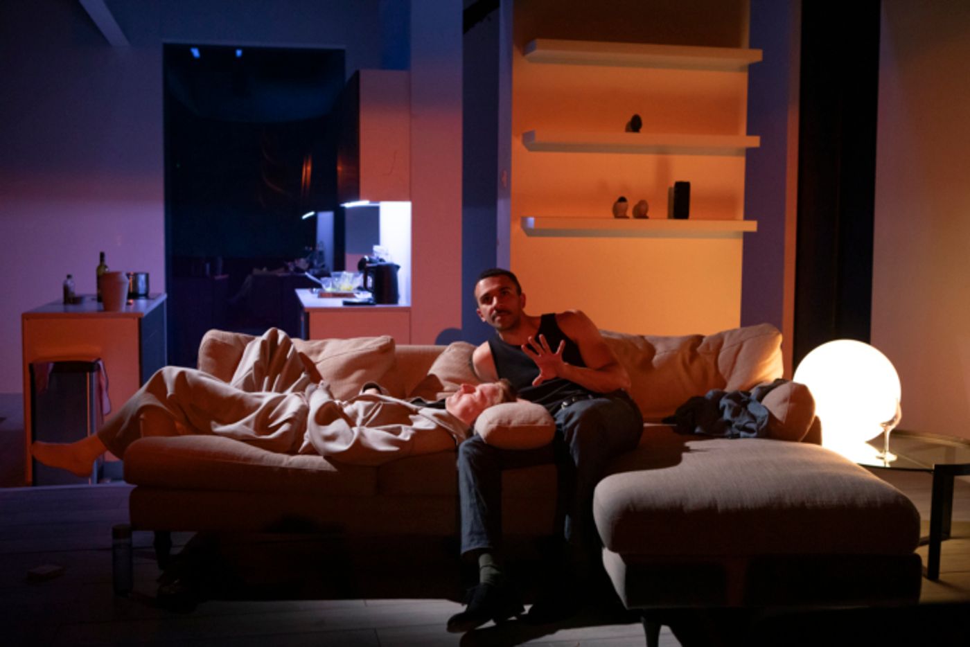 Photos: John McCrea and Perry Williams in SLIPPERY at Omnibus Theatre  Image