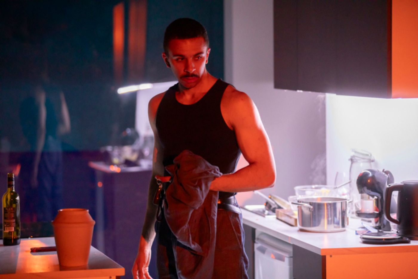 Photos: John McCrea and Perry Williams in SLIPPERY at Omnibus Theatre  Image