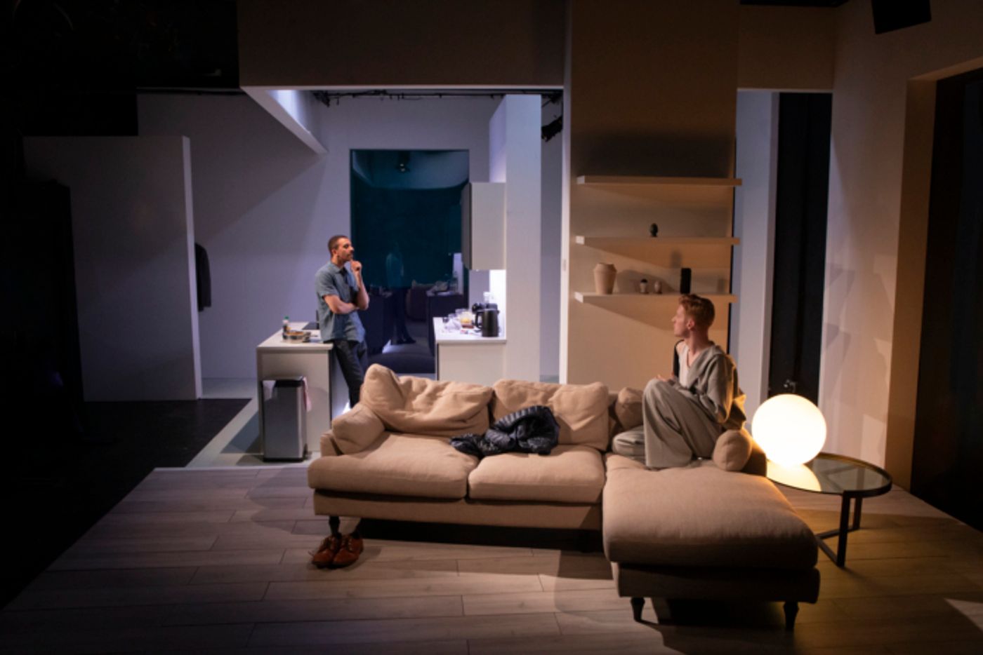 Photos: John McCrea and Perry Williams in SLIPPERY at Omnibus Theatre  Image