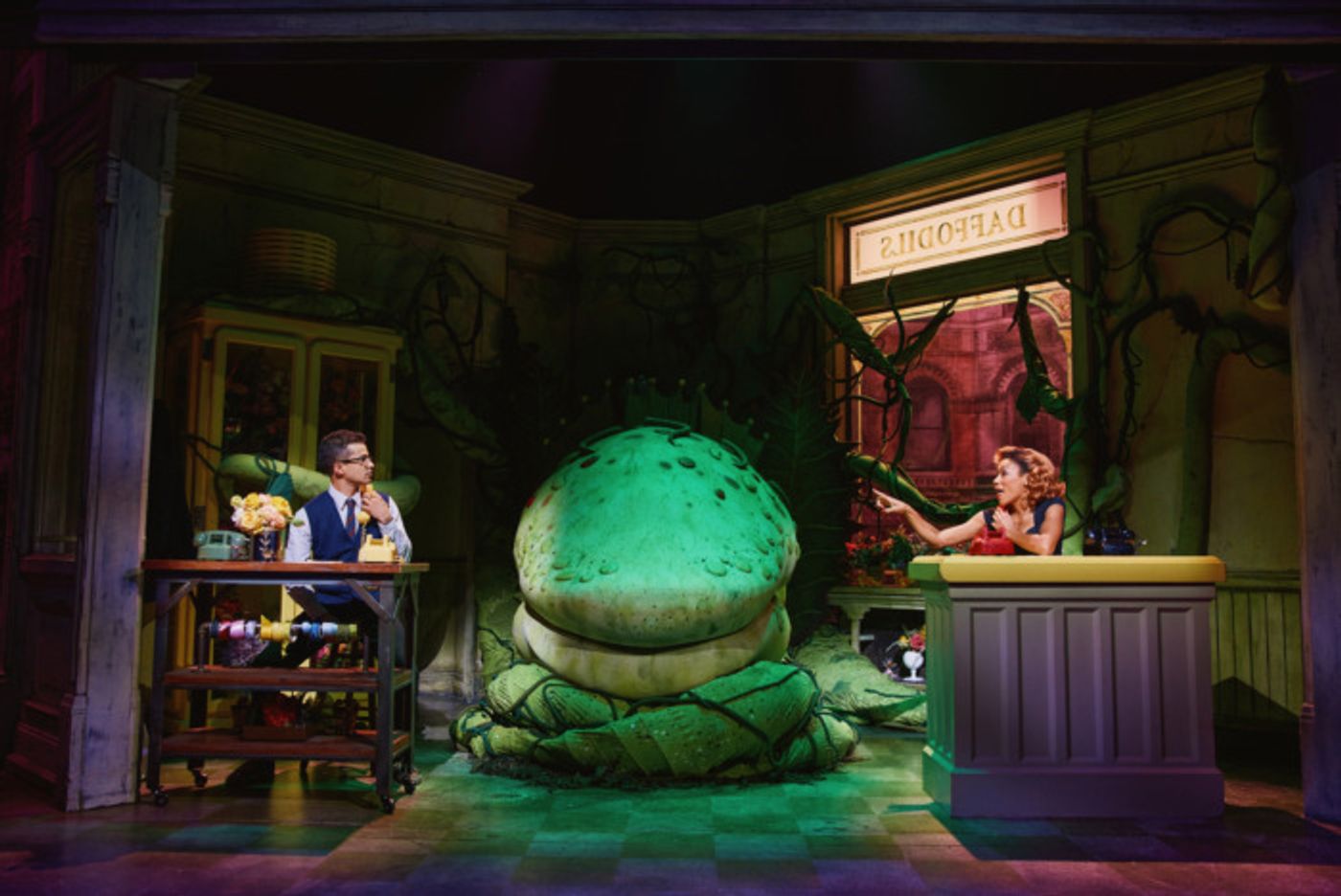 Photos: Nikki M. James, Jordan Fisher and Andy Karl in LITTLE SHOP OF HORRORS  Image