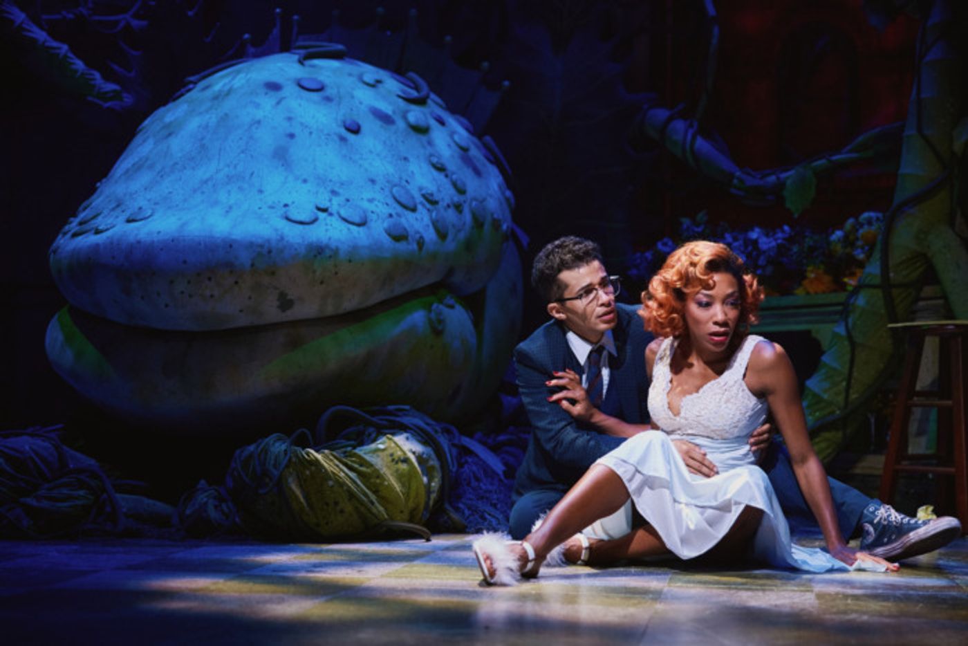 Photos: Nikki M. James, Jordan Fisher and Andy Karl in LITTLE SHOP OF HORRORS  Image