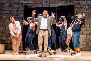 Mona Goodwin as No. 1, George Ioannides as Yan, Mackenzie Gilbert as No.  3 & David T Photo