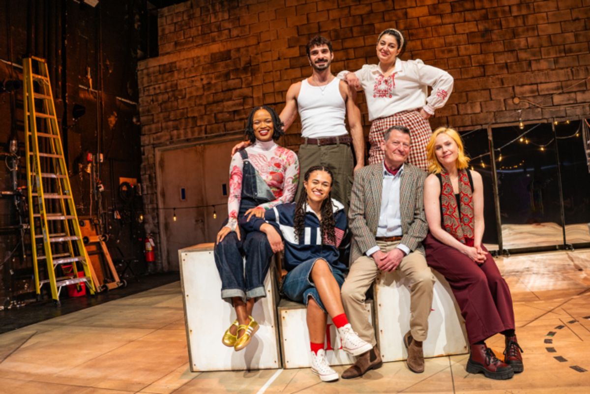 Madeline Charlemagne as Roxanne, George Ioannides as Yan &  Mona Goodwin as No.1 • Bottom Row: Mackenzie Gilbert as No. 3, David Tarkenter as No.  2 & Eryn Jean Norvill as Cyrano   at 