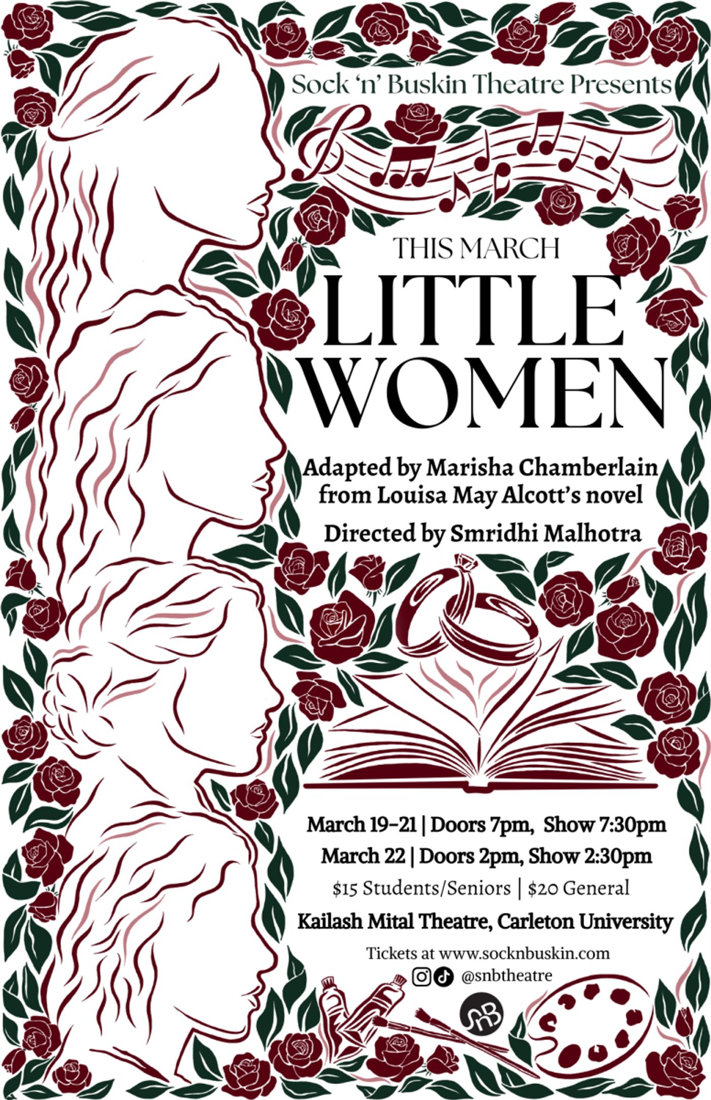 Cast of Sock 'n' Buskin's Little Women. Photo by Megan Brooks.