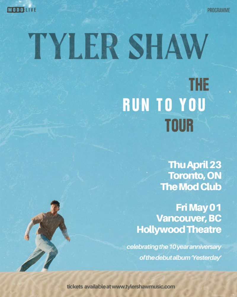 Interview: Tyler Shaw on Run To You Tour, New Single, and 10 Years of “Yesterday” Image