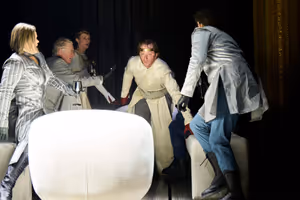 Jeffrey C. Hawkins, Jessie Cope Miller, David Anthony Smith, Cassandra Bissell and Lu Photo