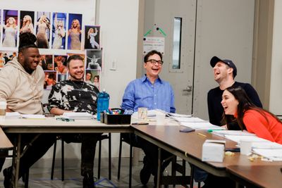 Kyle Ramar Freeman, Brad Greer, Jim Parsons, John Ridldle, Melissa Barrera Photo