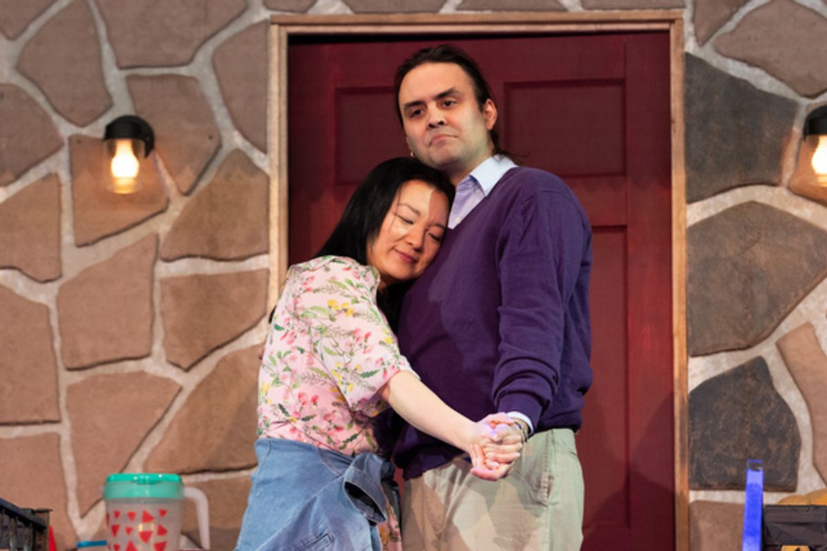 Jenna Lea Scott and Marcel A. Mascar   in THE COMEUPPANCE at Wilbury Theatre Group; photo by Erin X. Smithers. at 