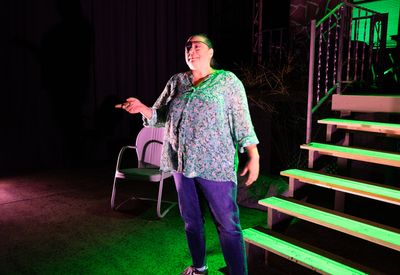 Christine Treglia in THE COMEUPPANCE at Wilbury Theatre Group; photo by Erin X. Smith Photo