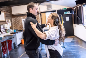 (L-R) Rowan Polonski as 'Albert' and Jessica Rhodes as 'Young Victoria' Photo