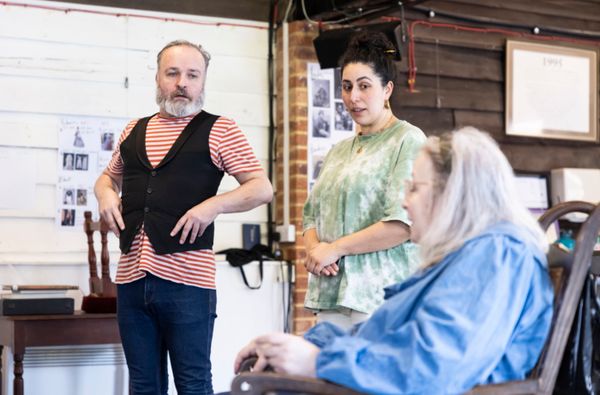 (L-R) Stephen Fewell as 'Bertie', Lydia Bakelmun as 'Beatrice', and Amanda Boxer as ' Photo