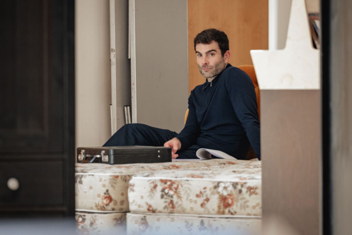 Arthur Wilson (Geoffrey, Harry) in Please Please Me rehearsals at Kiln Theatre © Mark Senior at 