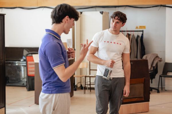 Noah Ritter (John) & Calam Lynch (Brian) in Please Please Me rehearsals at Kiln Theat Photo