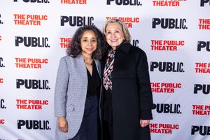Playwright and former U.S. Ambassador Julissa Reynoso and Secretary Hillary Rodham Cl Photo
