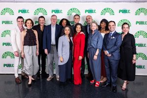 The company and playwrights Julissa Reynoso and Michael J. Chepiga  Photo
