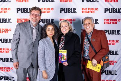 Artistic Director Oskar Eustis, playwright and former U.S. Ambassador Julissa Reynoso Photo