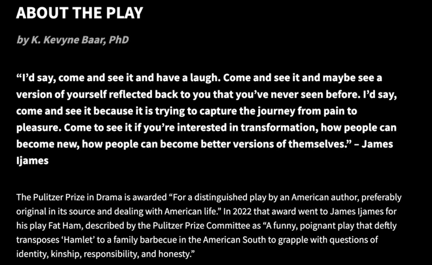 Stage Mag Spotlight: Capital Stage's FAT HAM  Image