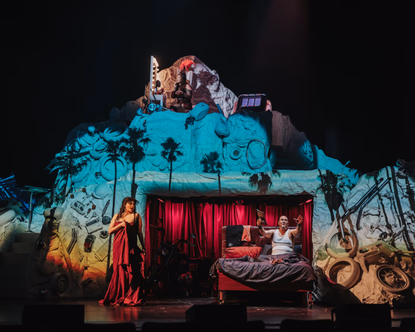 (Front) Brefny Caribou, Trevor Duplessis (Back) Cheri Maracle in the NAC-CNA's Rose. Photo by Curtis Perry.