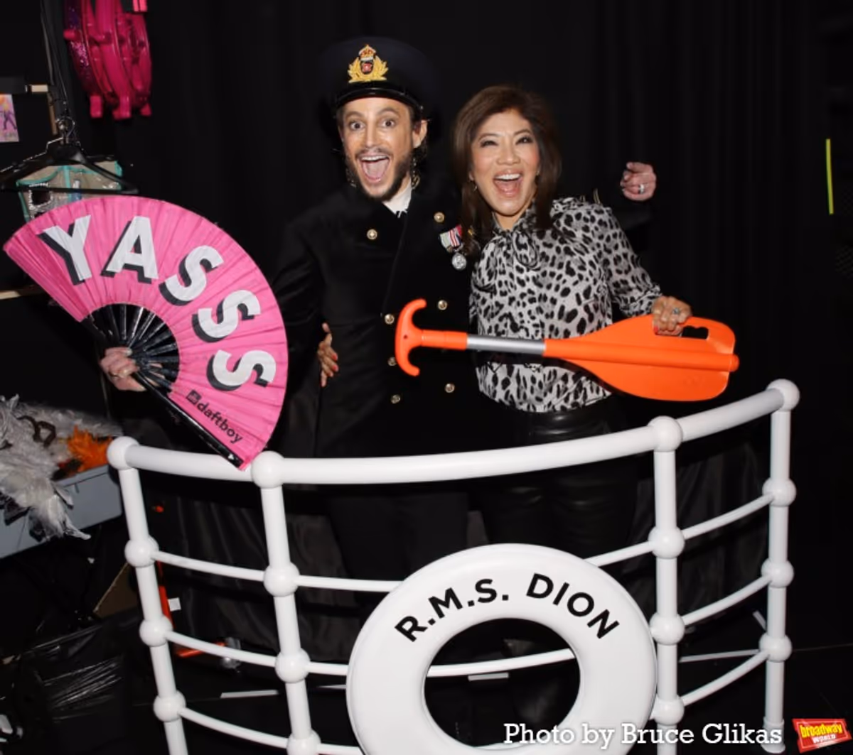 Frankie Grande and Julie Chen Moonves at Photos: Julie Chen, Marissa Jaret Winokur & Iain Armitage Visit TITANIQUE