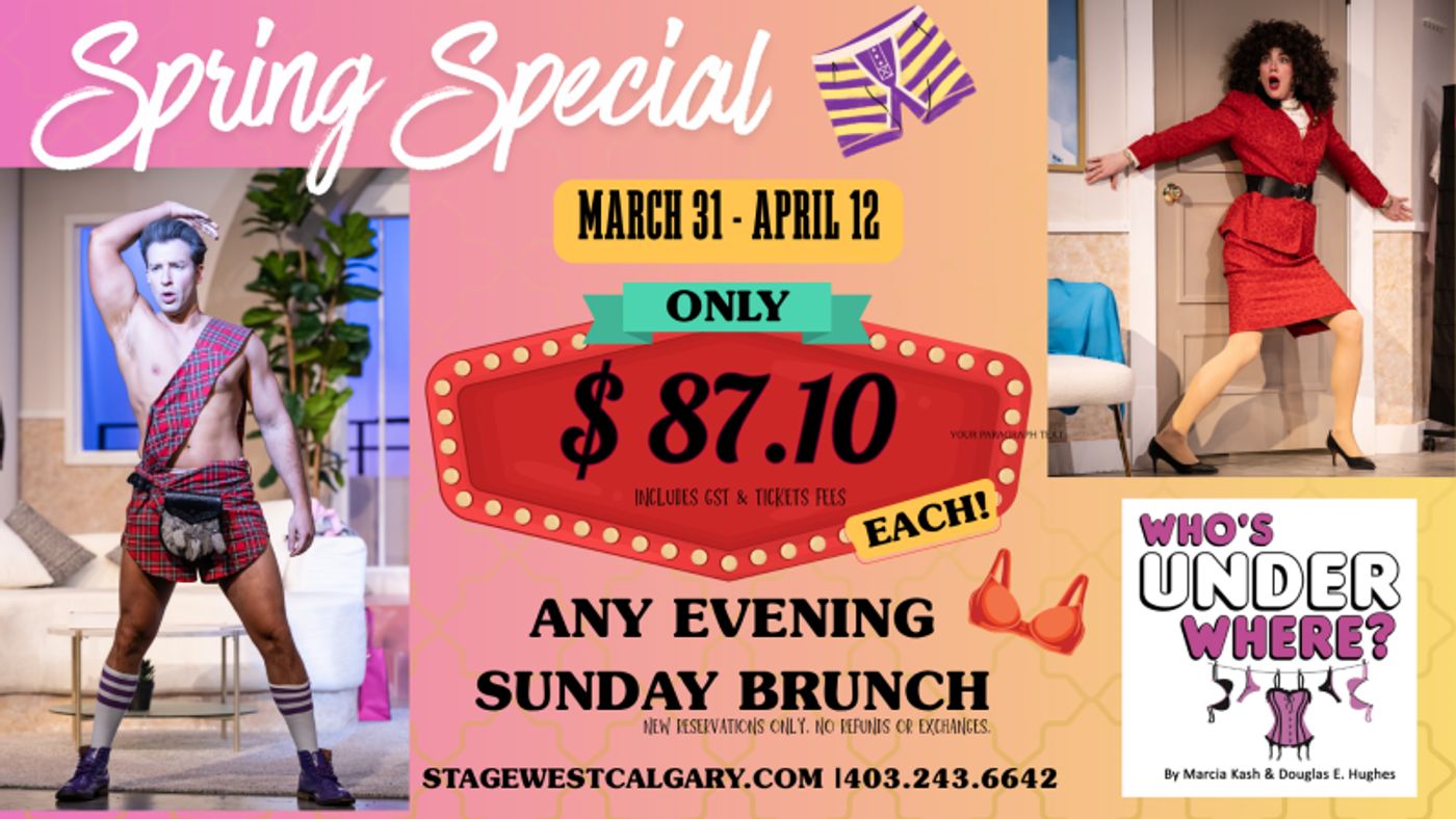 Review: Stage West’s WHO’S UNDER WHERE is a True Battle of the Sexes  Image