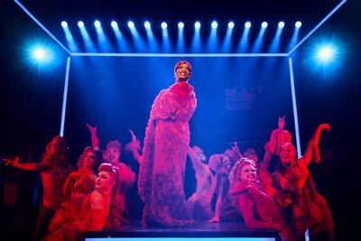 Johannes Radebe & the cast of KINKY BOOTS THE MUSICAL, credit Matt Crockett Photo
