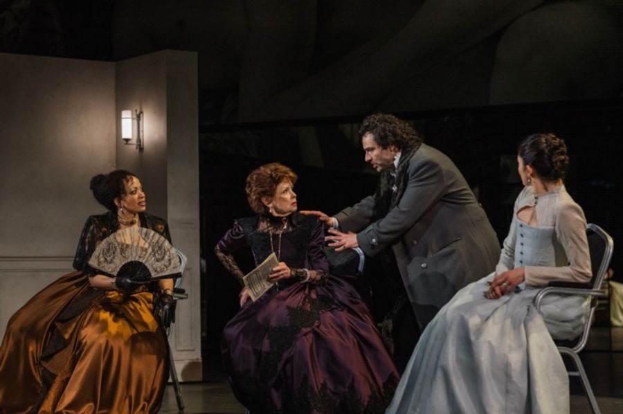Photos: Monica Barbaro, Lesley Manville and Aidan Turner in LES LIAISONS DANGEREUSES Image