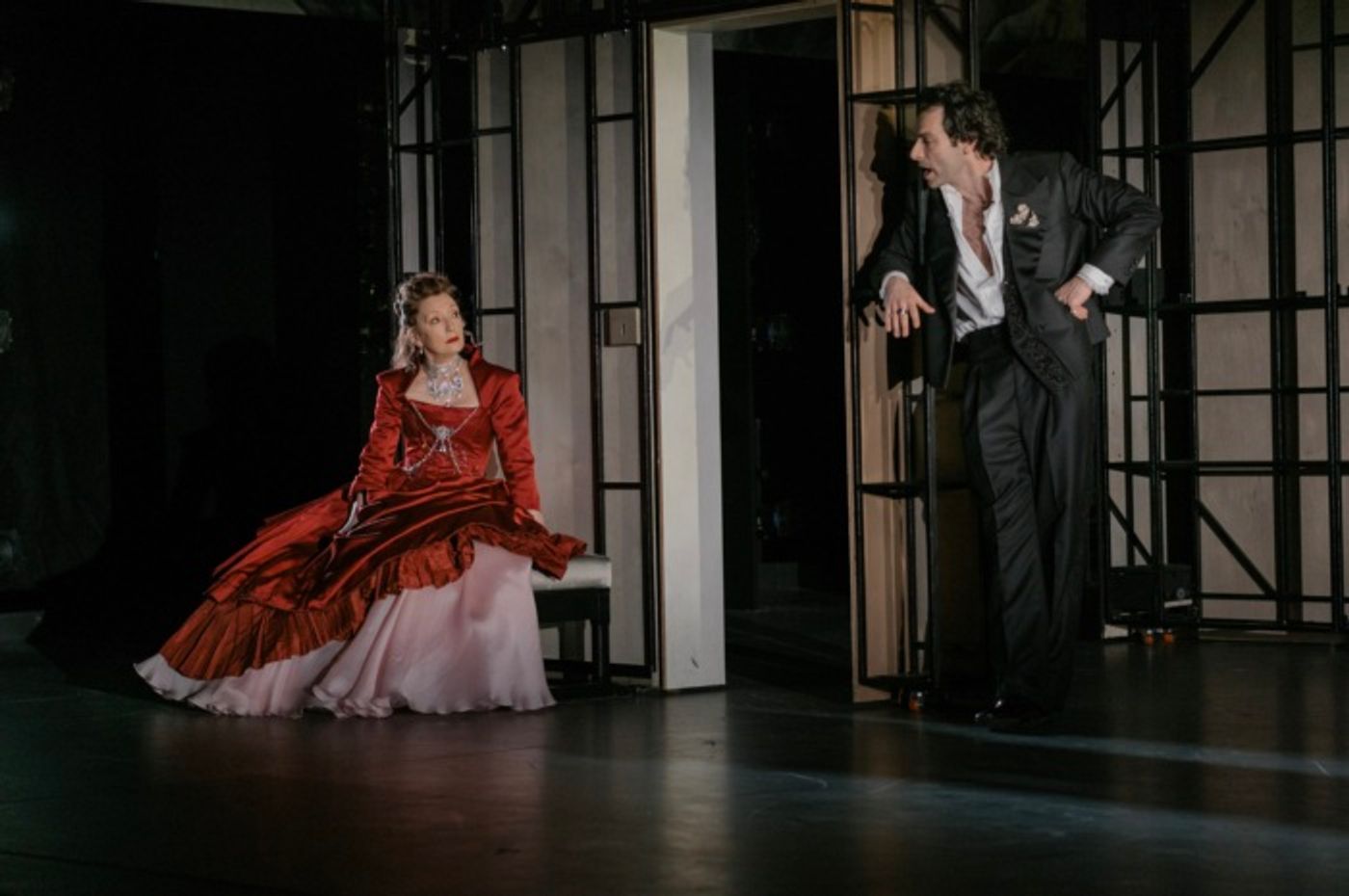 Photos: Monica Barbaro, Lesley Manville and Aidan Turner in LES LIAISONS DANGEREUSES Photos: Monica Barbaro, Lesley Manville and Aidan Turner in LES LIAISONS DANGEREUSES Image