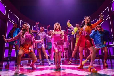 Amber Davies (centre) as Elle Woods & the cast  Photo